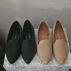 2 Pairs Olivia & Kate Flats Black & Beige
